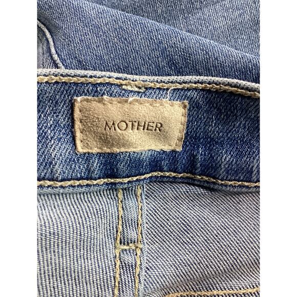 Mother Mid Rise 'Dazzler' Ankle Fray Denim Jeans Size 25 - Picture 4 of 4